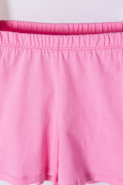 PIJAMA DE MIC 3 PIEZAS MARFIL Y ROSADO PARA NIÑA