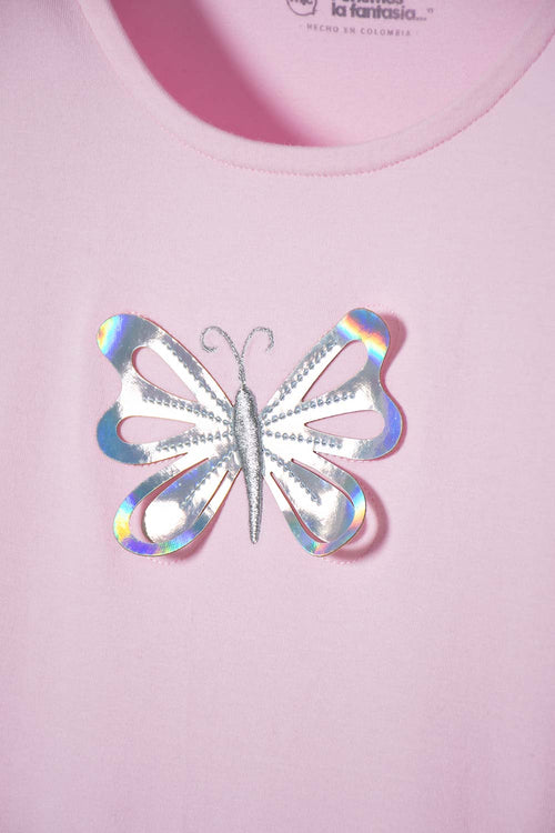 VESTIDO DE MIC CON FALDA EN TULL ROSADA PARA NIÑA