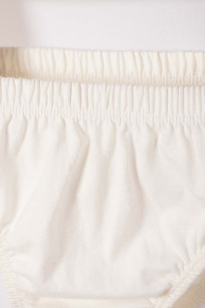 VESTIDO DE LITTLEMIC CON PANTY CRUDO PARA BEBÉ NIÑA