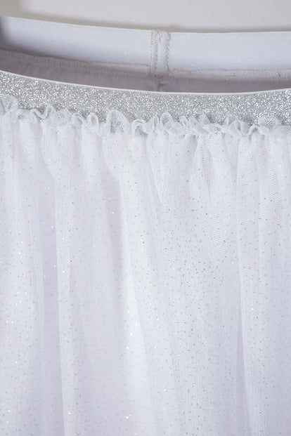 POLLERA DE MIC CORTA BLANCO PARA NIÑA