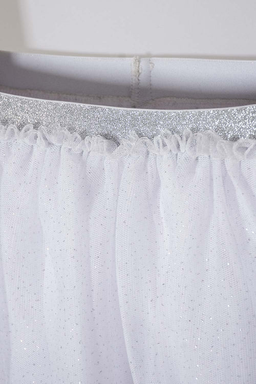 POLLERA LITTLEMIC TIPO TUTÚ BLANCO PARA NIÑA 2T A 5T