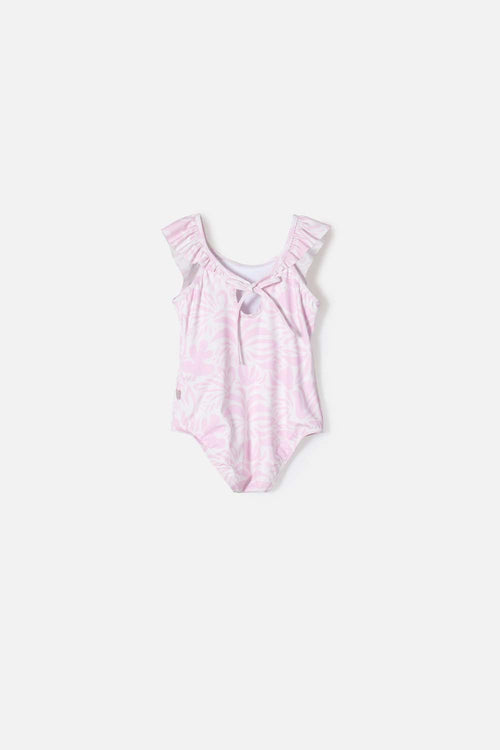 VESTIDO DE BAÑO DE LITTLEMIC ROSADO PARA NIÑA 2T A 5T