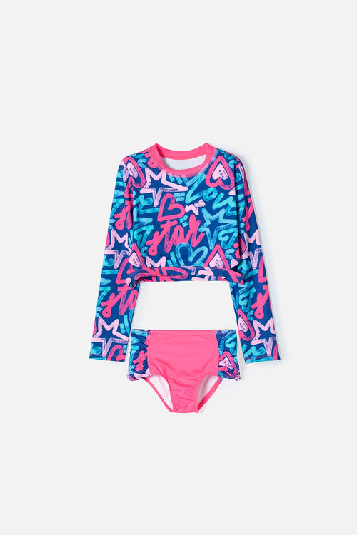 CONJUNTO DE BAÑO DE MIC MULTICOLOR PARA NIÑA