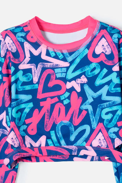 CONJUNTO DE BAÑO DE MIC MULTICOLOR PARA NIÑA