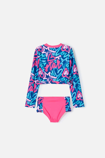 CONJUNTO DE BAÑO DE MIC MULTICOLOR PARA NIÑA