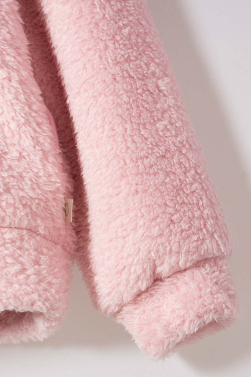 POLERON DE MIC CON CAPUCHA ROSA PARA NIÑA