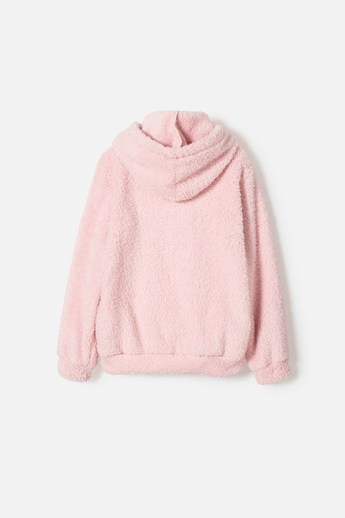 POLERON DE MIC CON CAPUCHA ROSA PARA NIÑA