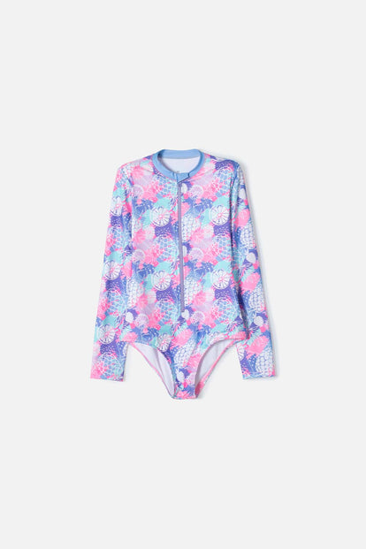 VESTIDO DE BAÑO DE MIC CON CIERRE MULTICOLOR PARA NIÑA