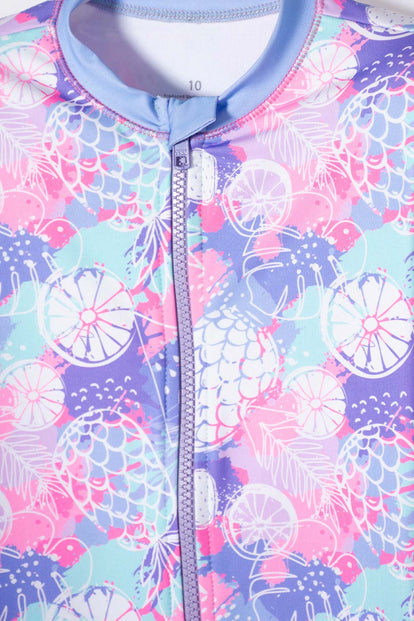 VESTIDO DE BAÑO DE MIC CON CIERRE MULTICOLOR PARA NIÑA