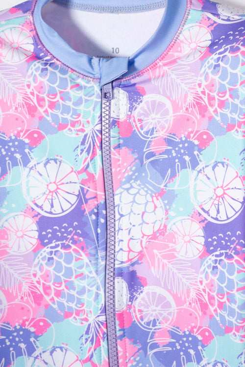 VESTIDO DE BAÑO DE MIC CON CIERRE MULTICOLOR PARA NIÑA