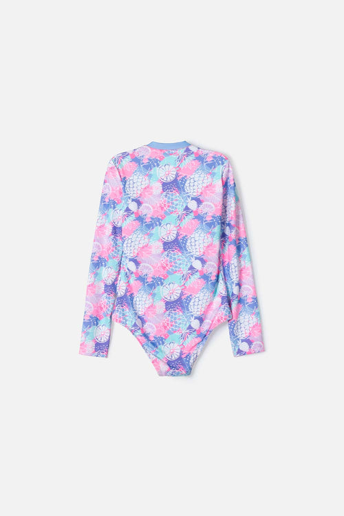 VESTIDO DE BAÑO DE MIC CON CIERRE MULTICOLOR PARA NIÑA