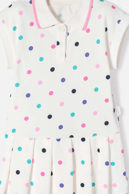 VESTIDO LITTLEMIC MARFIL CORTO PARA NIÑA 2T A 5T