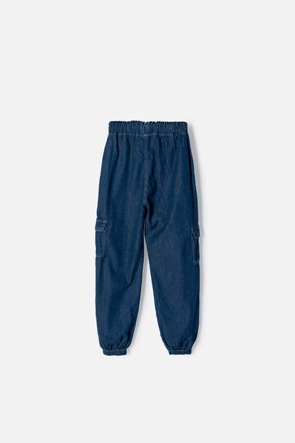 JOGGER DE MIC CON CORDÓN AZUL PARA NIÑA