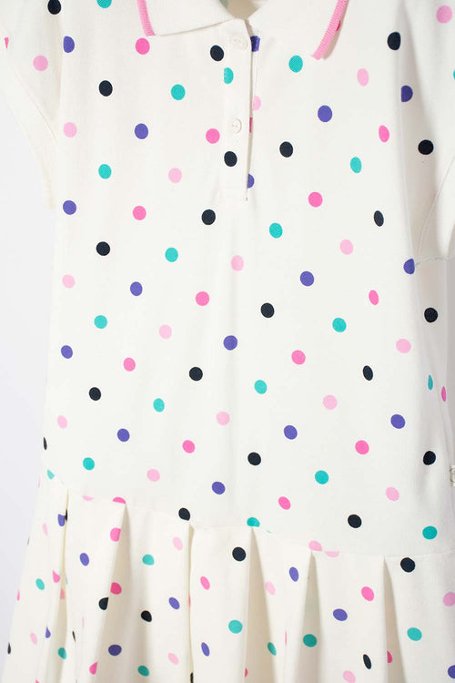 VESTIDO MIC MARFIL CORTO TIPO POLO PARA NIÑA