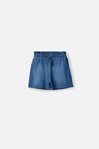 SHORT DE MIC CON CORDÓN AZUL PARA NIÑO
