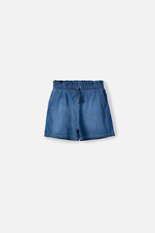 SHORT DE MIC CON CORDÓN AZUL PARA NIÑO