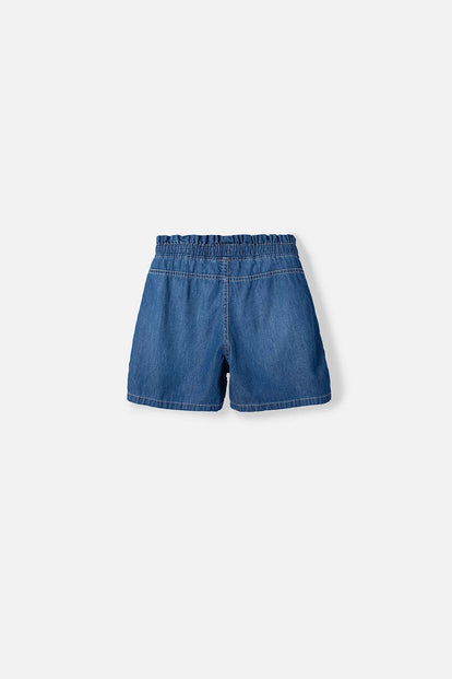 SHORT DE MIC CON CORDÓN AZUL PARA NIÑO