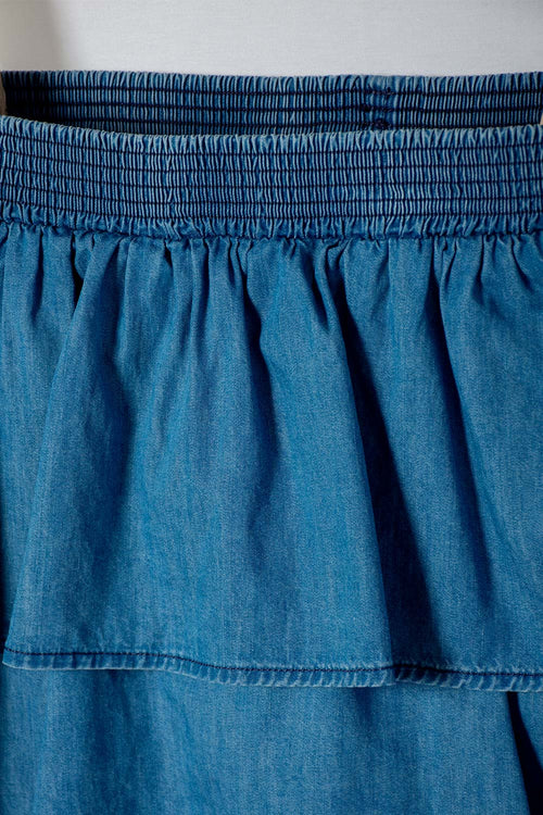 POLLERA DE MIC CON BOLERO AZUL PARA NIÑA