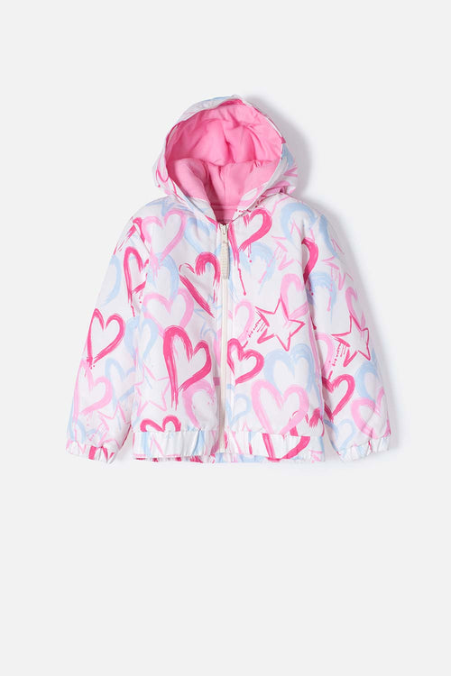 CHAQUETA LITTLEMIC MULTICOLOR CON CIERRE AJUSTABLE EN FRENTE PARA NIÑA 2T A 5T