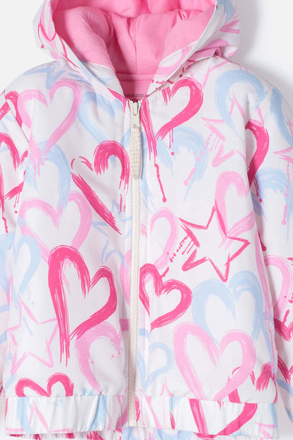 CHAQUETA LITTLEMIC MULTICOLOR CON CIERRE AJUSTABLE EN FRENTE PARA NIÑA 2T A 5T