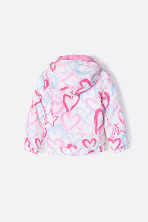 CHAQUETA LITTLEMIC MULTICOLOR CON CIERRE AJUSTABLE EN FRENTE PARA NIÑA 2T A 5T