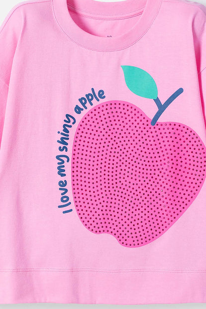 POLERA DE MIC MANGA CORTA ROSADO PARA NIÑA