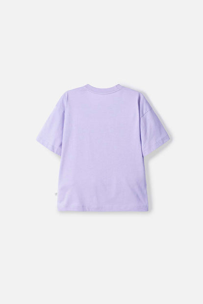 POLERA DE MIC MANGA CORTA LAVANDA CLARO PARA NIÑA