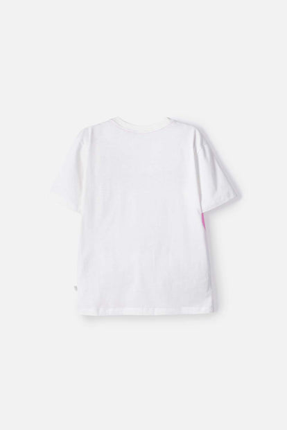 POLERA DE MIC MANGA CORTA MULTICOLOR PARA NIÑA