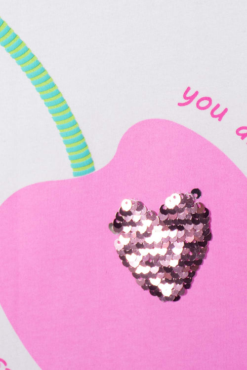 POLERA DE MIC MANGA CORTA MARFIL PARA NIÑA