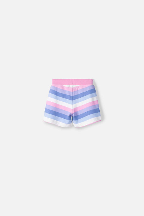 SHORT LITTLEMIC MULTICOLOR CON CORDÓN AJUSTABLE EN CINTURA PARA NIÑA 2T A 5T