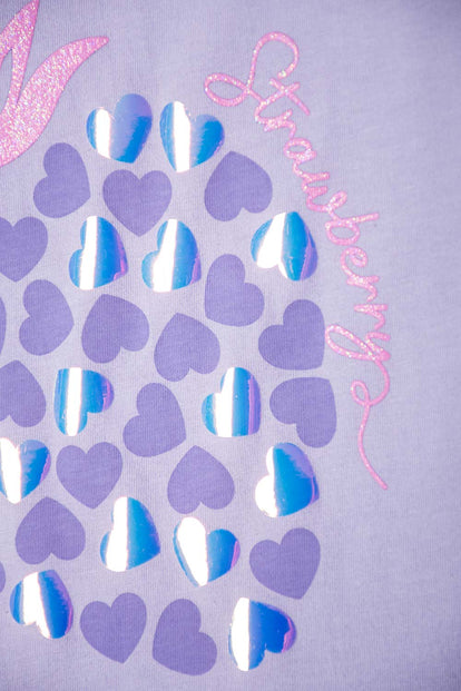 POLERA DE LITTLEMIC MANGA CORTA LAVANDA PARA NIÑA 2T A 5T