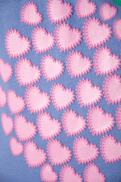 POLERA LITTLEMIC AZUL CON BOLERO EN MANGA PARA NIÑA 2T A 5T