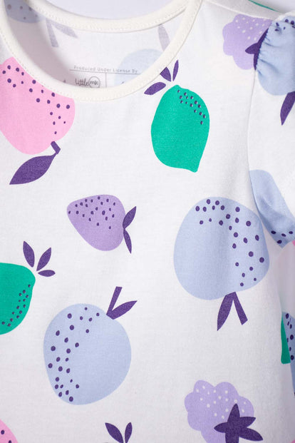 POLERA DE LITTLEMIC MANGA CORTA MARFIL PARA NIÑA 2T A 5T