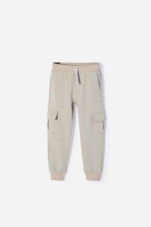 JOGGER DE MIC CON CORDÓN VERDE ACEITUNA PARA NIÑO