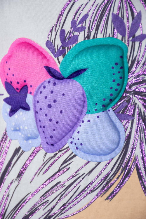 POLERA LITTLEMIC MARFIL MANGA CORTA PARA NIÑA 2T A 5T