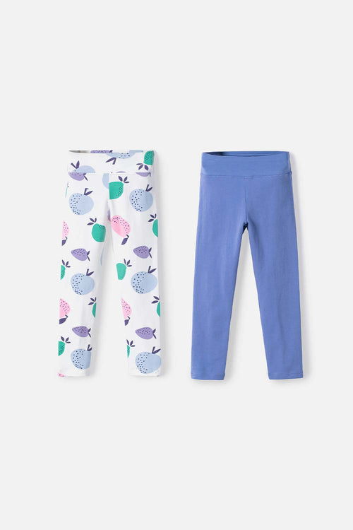 PACK X2 CALZAS LITTLEMIC MULTICOLOR PARA NIÑA 2T A 5T