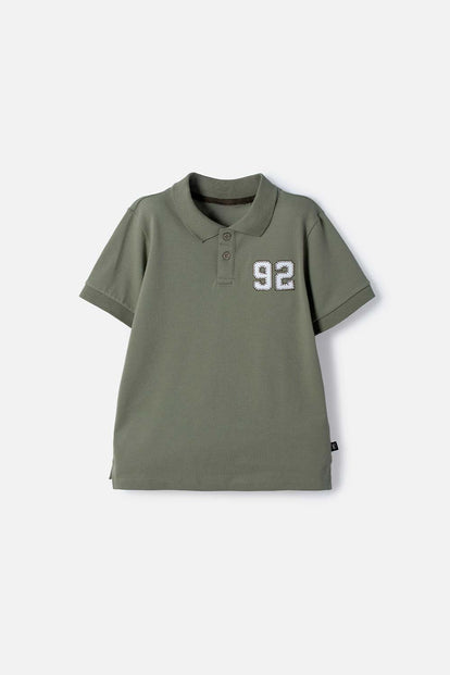 POLERA TIPO POLO DE MIC VERDE PARA NIÑO