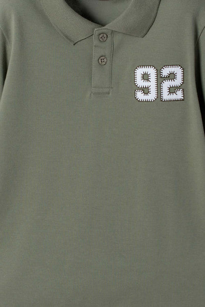 POLERA TIPO POLO DE MIC VERDE PARA NIÑO