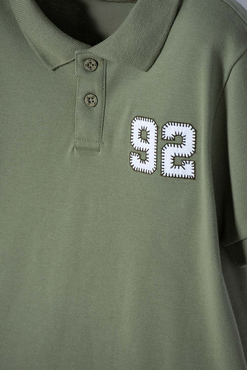 POLERA TIPO POLO DE MIC VERDE PARA NIÑO