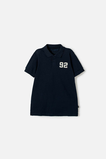POLERA TIPO POLO DE MIC AZUL PARA NIÑO