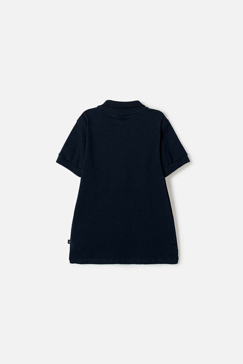 POLERA TIPO POLO DE MIC AZUL PARA NIÑO