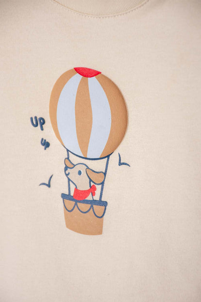 CONJUNTO LITTLEMIC CAFÉ Y TAUPE DE PANTALÓN LARGO PARA BEBÉ NIÑO