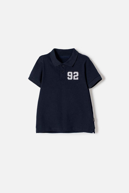 POLERA TIPO POLO DE MIC AZUL PARA NIÑO 2T A 5T
