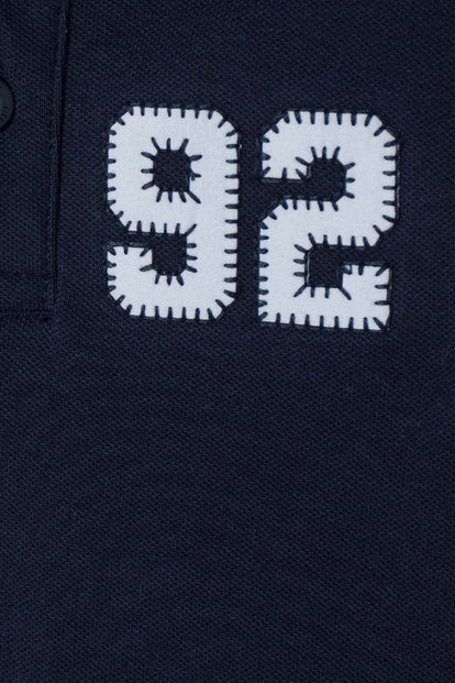 POLERA TIPO POLO DE MIC AZUL PARA NIÑO 2T A 5T
