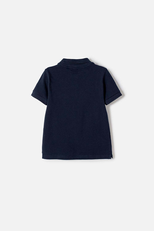 POLERA TIPO POLO DE MIC AZUL PARA NIÑO 2T A 5T