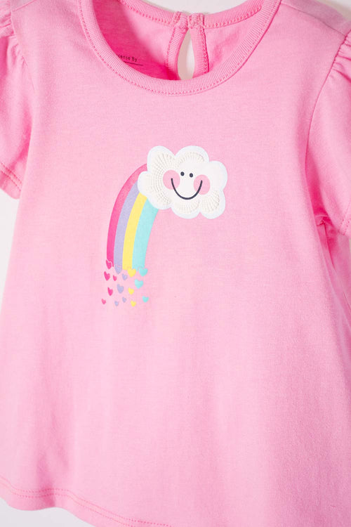 CONJUNTO LITTLEMIC MULTICOLOR MANGA CORTA PARA BEBÉ NIÑA