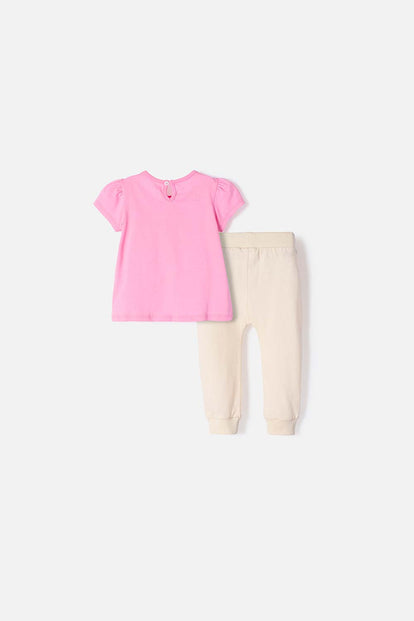 CONJUNTO LITTLEMIC MULTICOLOR MANGA CORTA PARA BEBÉ NIÑA