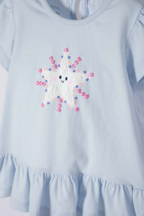 CONJUNTO DE LITTLEMIC CON PANTALÓN LARGO MULTICOLOR PARRA BEBÉ NIÑA