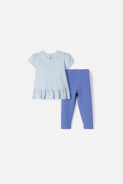 CONJUNTO DE LITTLEMIC CON PANTALÓN LARGO MULTICOLOR PARRA BEBÉ NIÑA