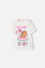 POLERA DE CAPYBARA MARFIL ESTAMPADA EN FRENTE PARA NIÑA